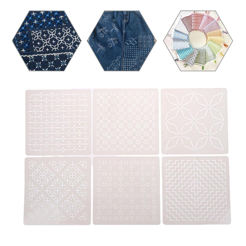 Embroidery Quilting - 9pcs/32pcs 사시코 자수 템플릿 재사용 가능한