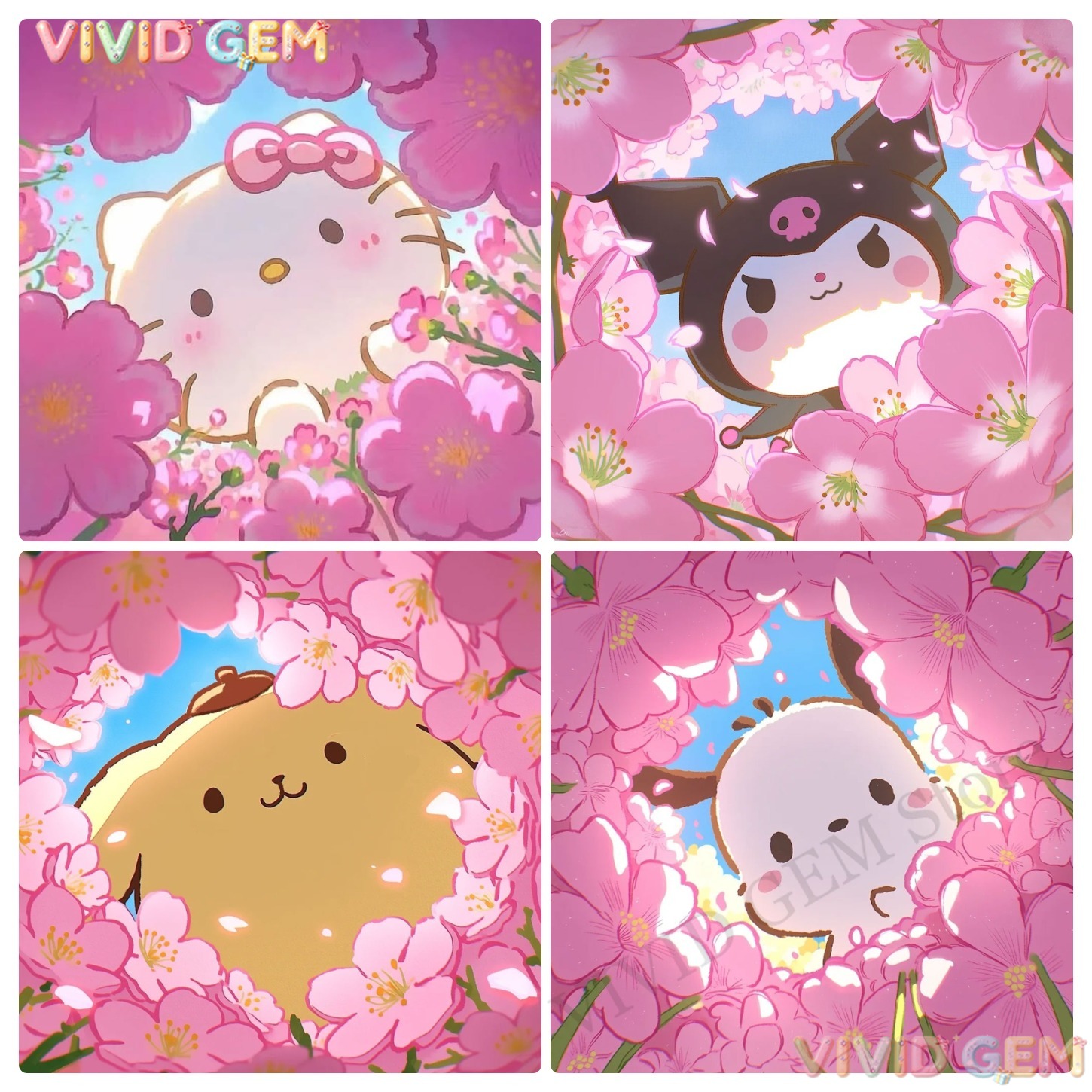 Embroidery Wall Art - VIVID GEM 산리오 풀드릴 다이아몬드 자수