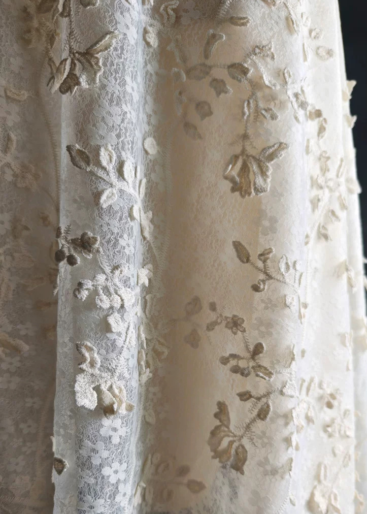 1야드 3D 자수 질감 레이스 원단, 의류, 웨딩드레스 - Embroidery Net Fabric 리뷰 및 가격