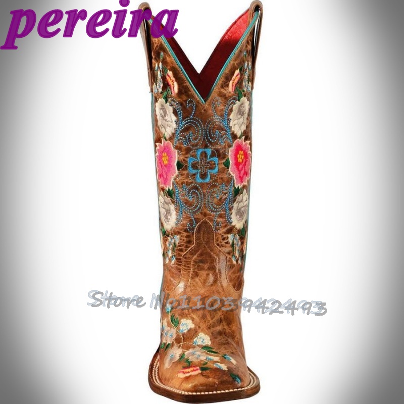 자수 꽃 부츠 로즈 가든 Botas Mid-Calf 브 - Embroidery Rose 리뷰 및 가격