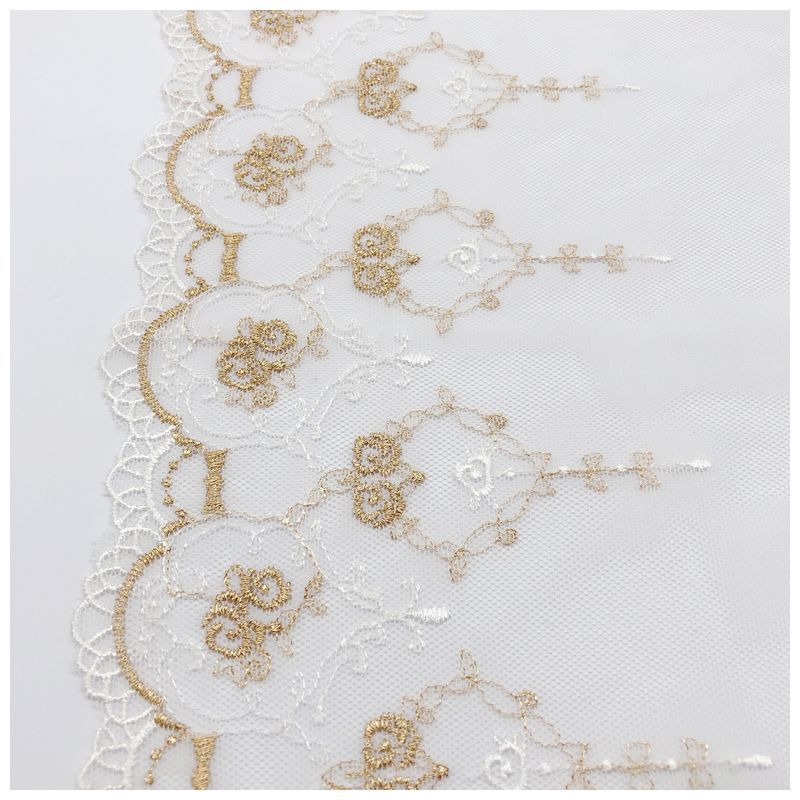 메쉬 자수 골드 스레드 로즈 레이스 원단, DIY 웨딩 - Embroidery Rose 리뷰 및 가격
