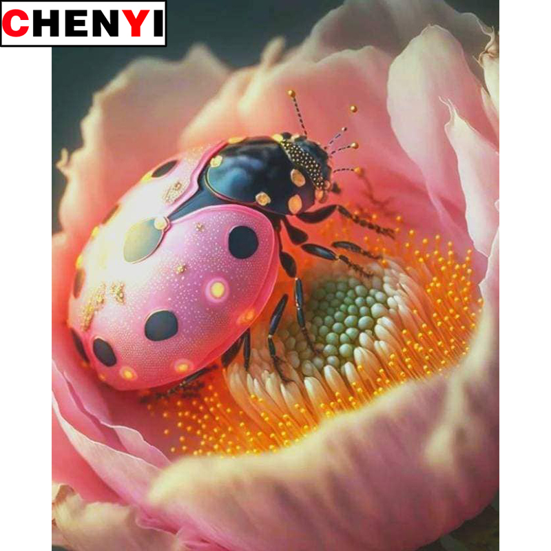 5D 다이아몬드 페인팅 풀 드릴 스퀘어 꽃 라인스톤 다 - Embroidery Lady Bug 리뷰 및 가격