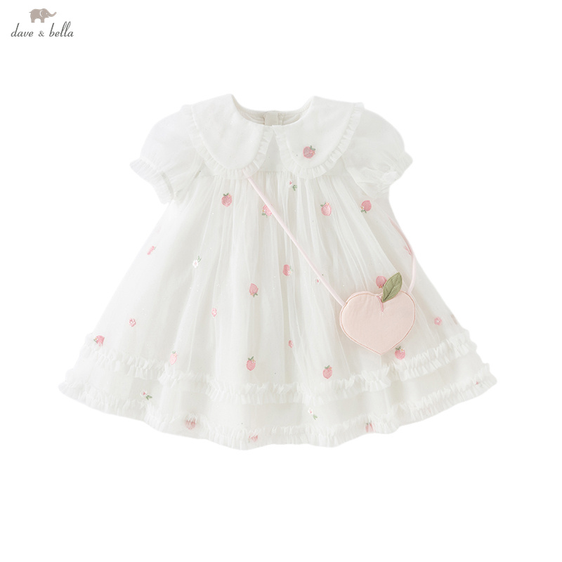 데이브 벨라 여자 아기 메쉬 공주 드레스 여름 달콤한  - Embroidery White Dress 리뷰 및 가격