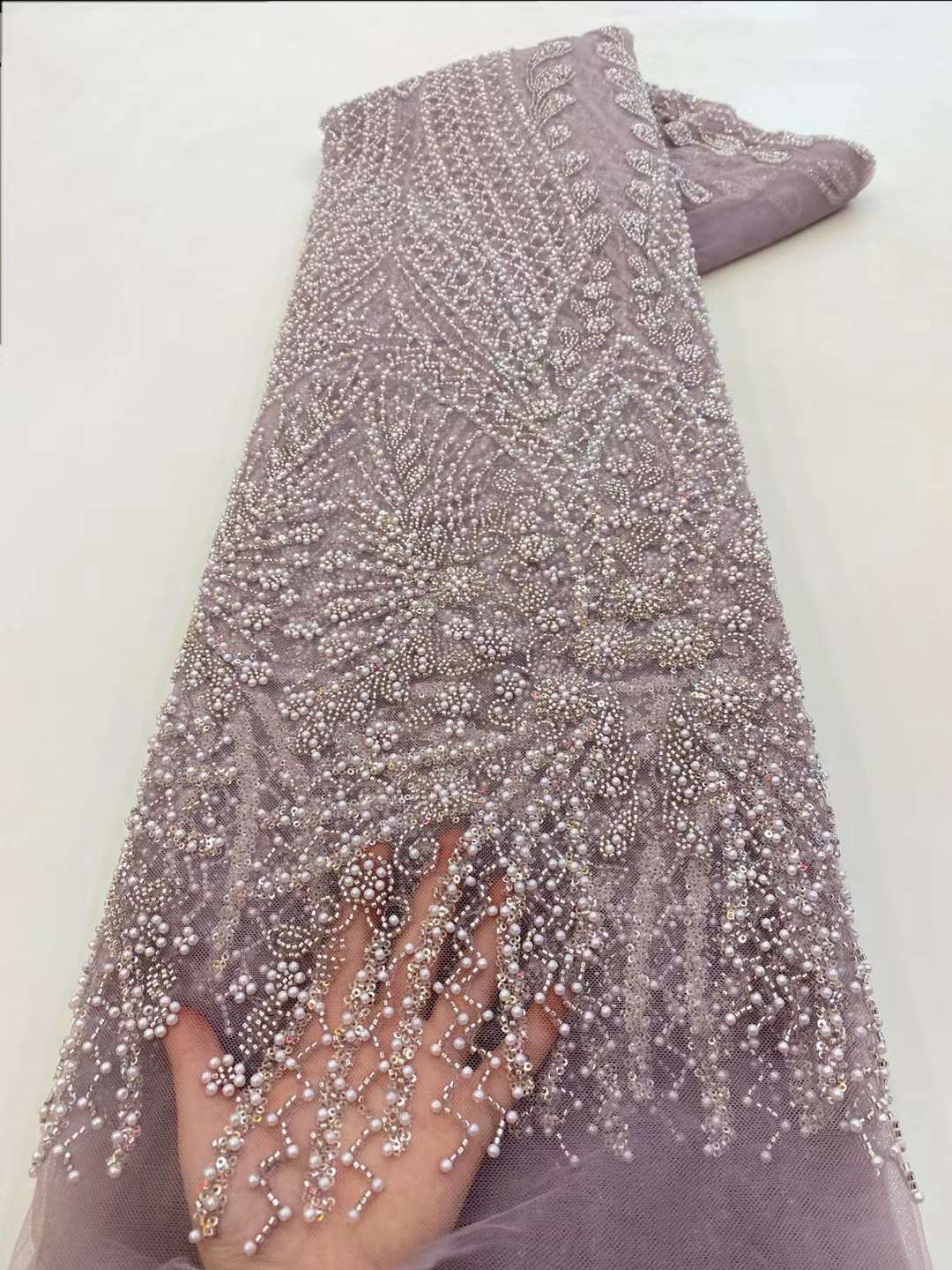 브라운 스팽글 페르시 자수 레이스 원단 비즈와 우아한  - Embroidery Net Fabric 리뷰 및 가격