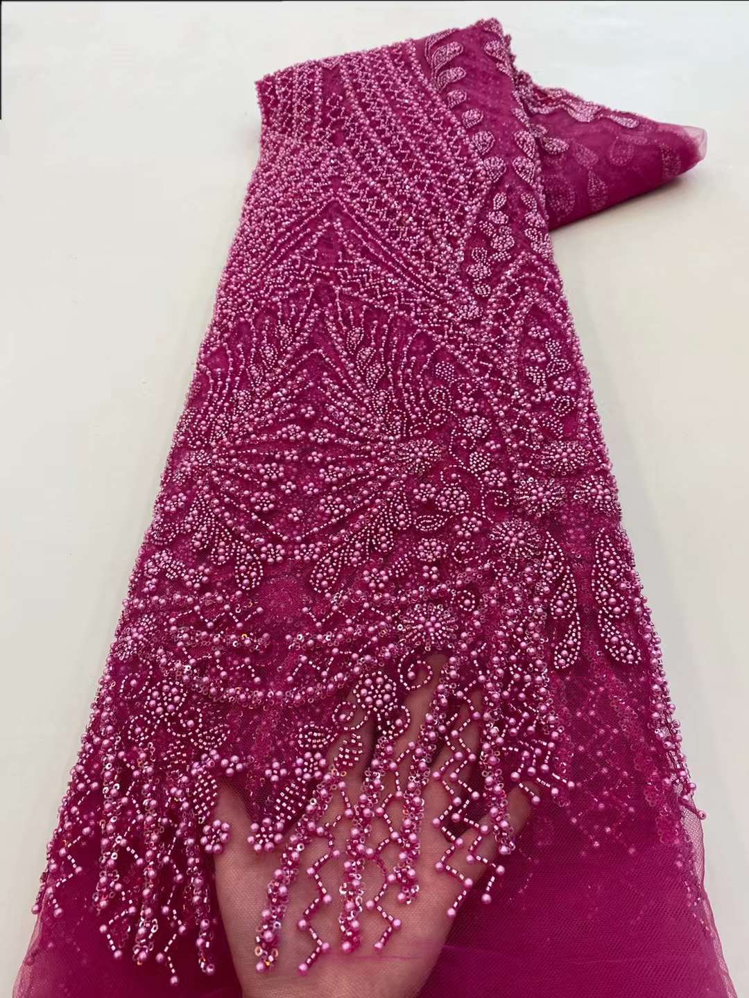 브라운 스팽글 페르시 자수 레이스 원단 비즈와 우아한  - Embroidery Net Fabric 리뷰 및 가격