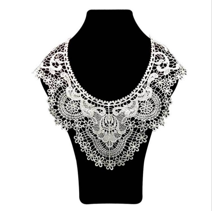1Lot/20Pcs 자수 칼라 레이스 리본 네크라인 레 - Embroidery White Dress 리뷰 및 가격