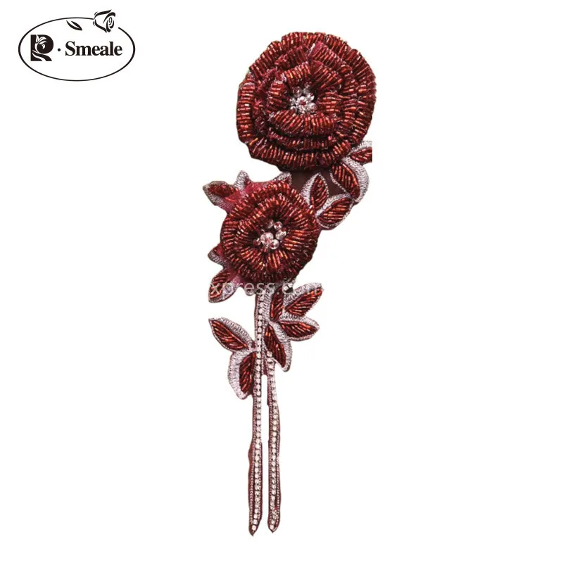 새로운 다채로운 수제 비즈 장미 가슴 꽃 반짝이는 라인 - Embroidery Rose 리뷰 및 가격