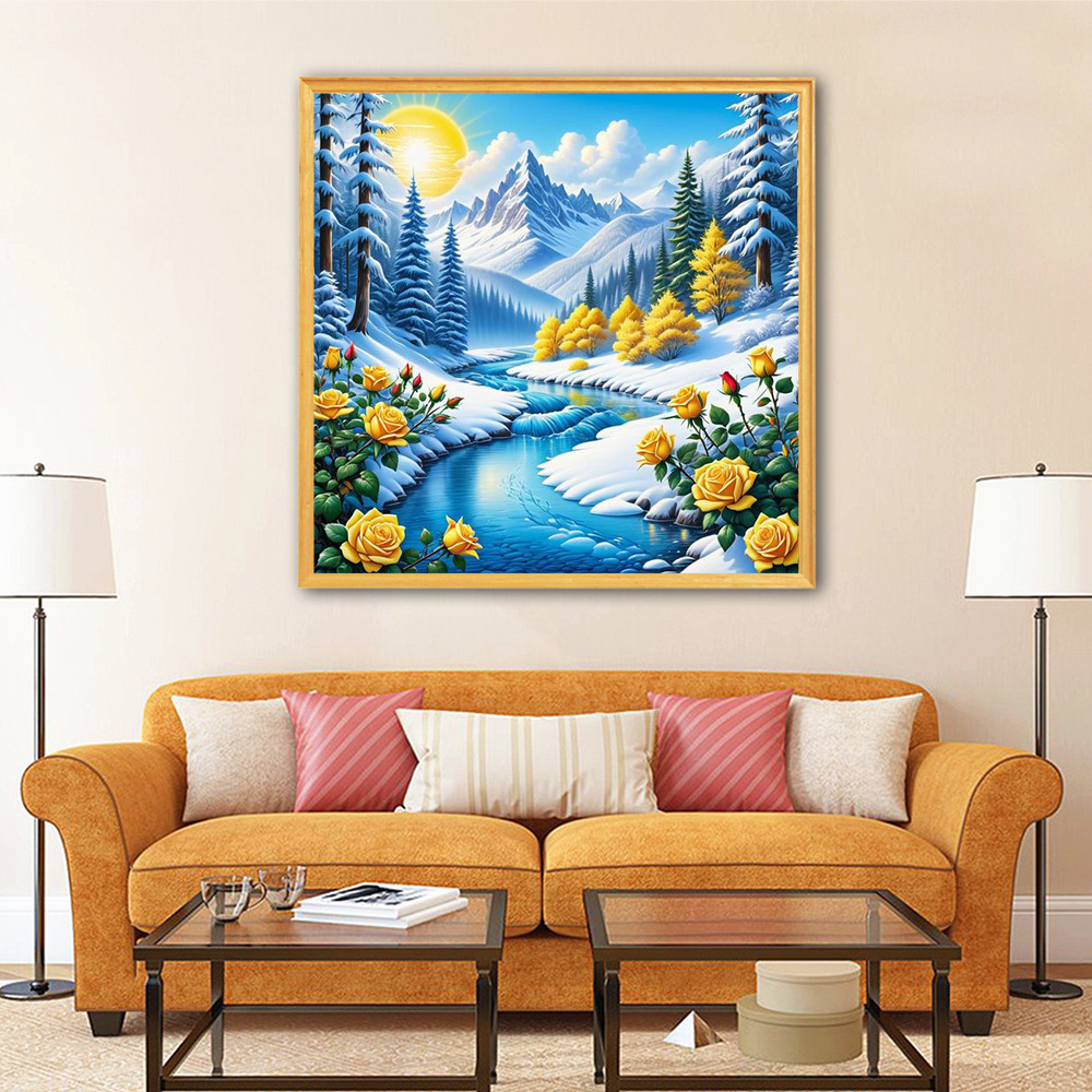 Evershine River 다이아몬드 그림 풍경 새로 - Embroidery Wall Art 리뷰 및 가격