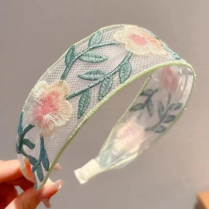 1/3pcs 우아한 쉬폰 자수 꽃 헤어 밴드 – 여성을 - Embroidery Hoop 리뷰 및 가격