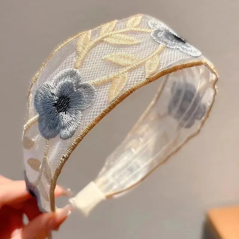 1/3pcs 우아한 쉬폰 자수 꽃 헤어 밴드 – 여성을 - Embroidery Hoop 리뷰 및 가격