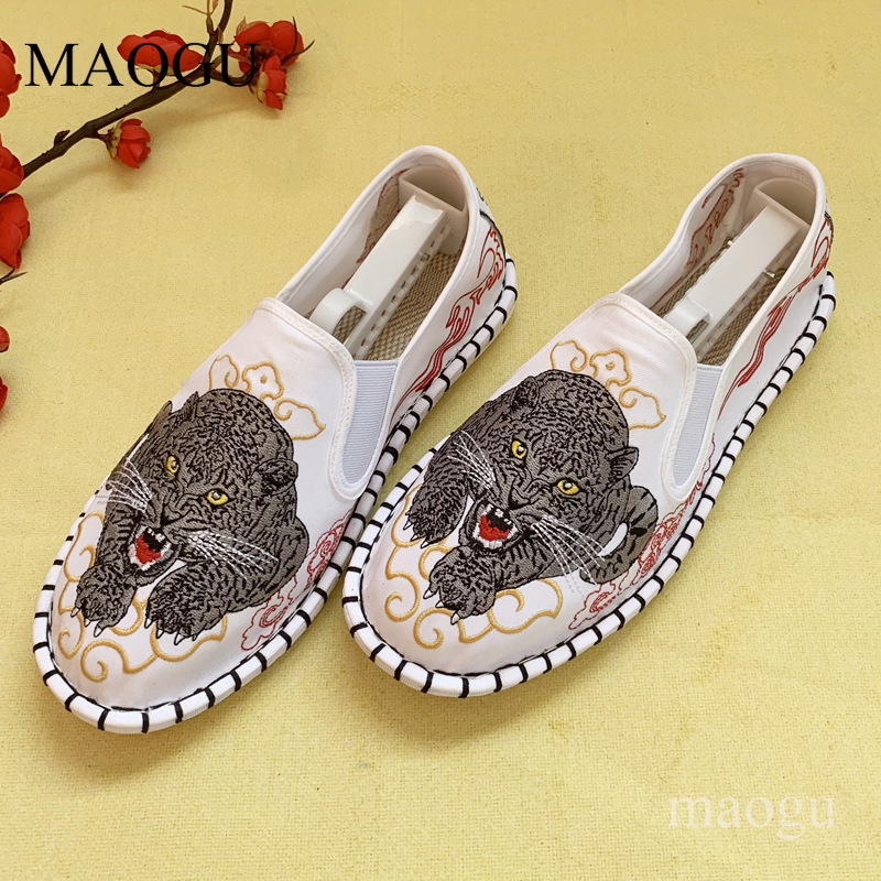 유니섹스 중국 스타일 자수 슬립온 신발 드래곤 타이거  - Embroidery Pattern 리뷰 및 가격