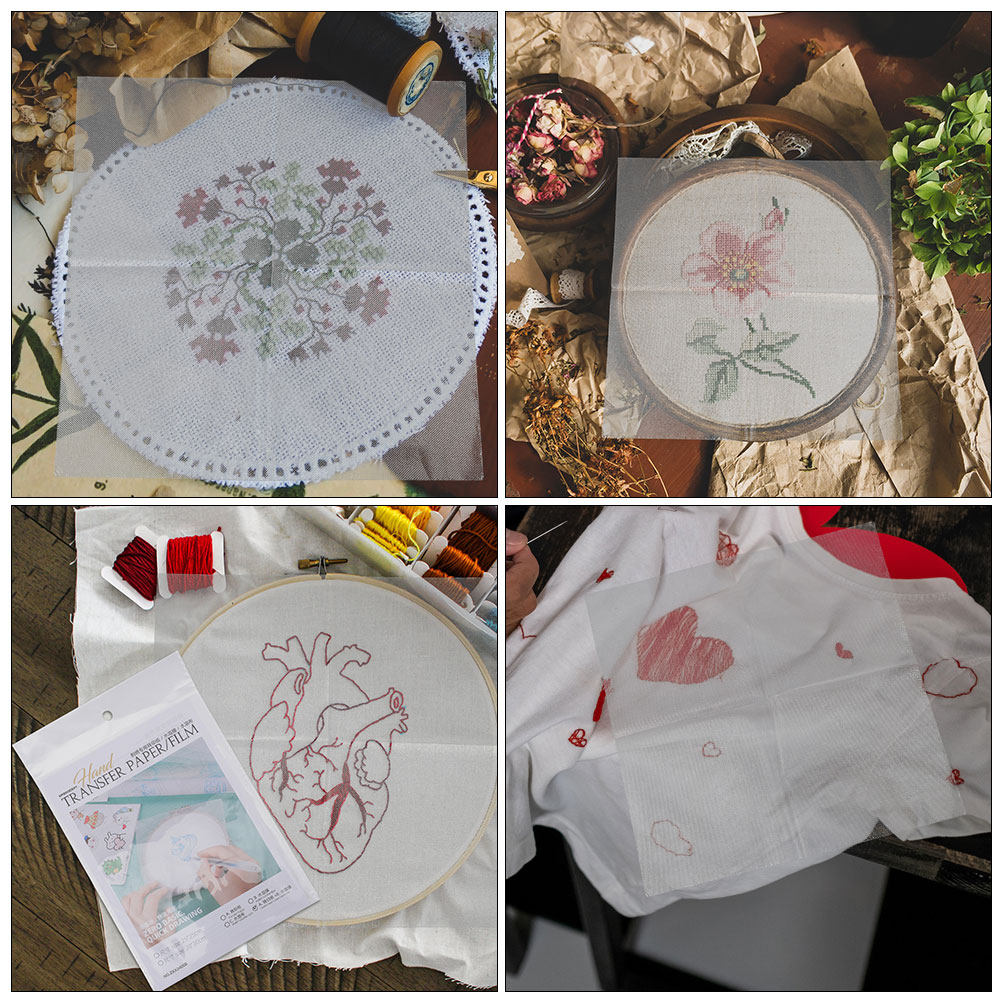 8Pcs 수용성 자수 전사지 세트 티셔츠 신발 의류 자 - Embroidery Pattern 리뷰 및 가격