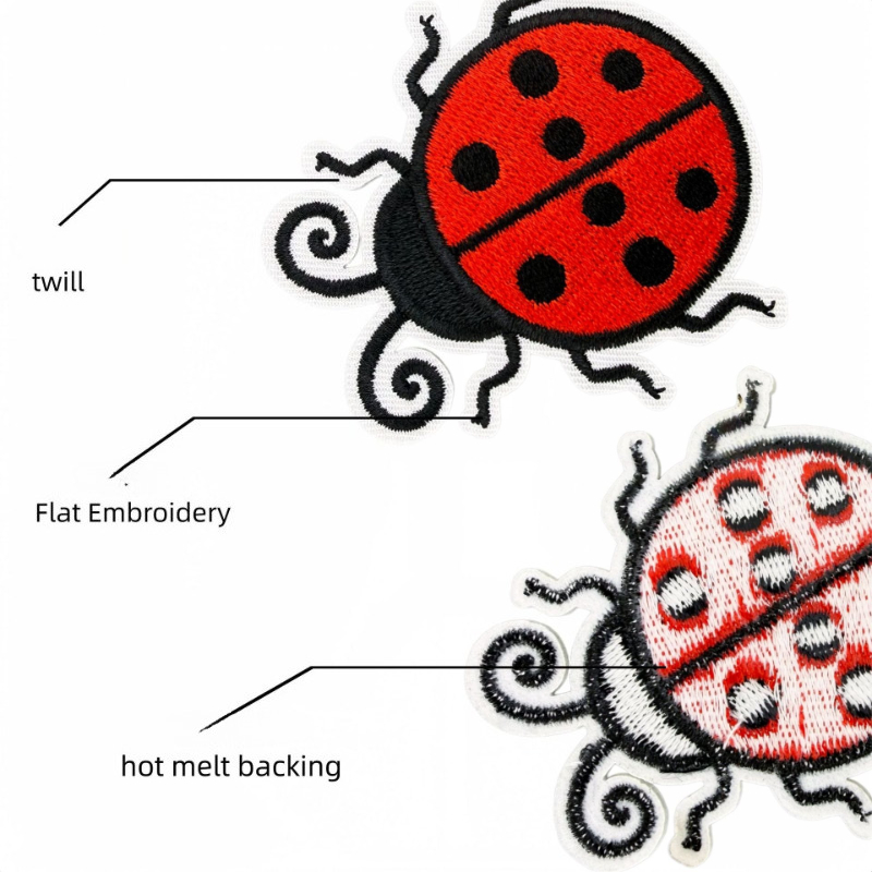 창의적이고 귀여운 만화 곤충 자수 패치, 레이디버그 패 - Embroidery Lady Bug 리뷰 및 가격