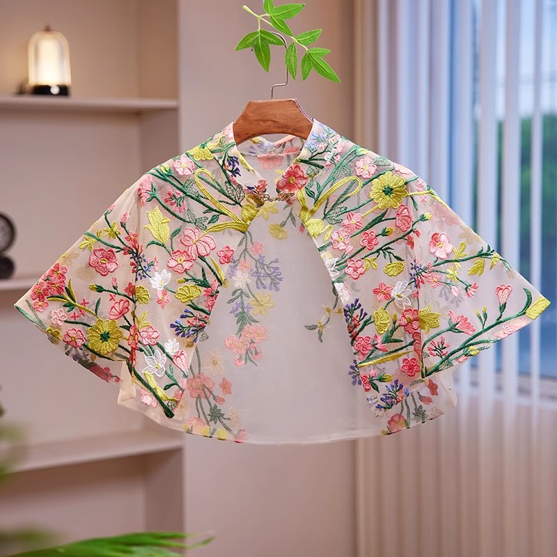 여성 봄 여름 꽃 자수 메쉬 레이스 파시미나 여성 여름 - Embroidery Underlay 리뷰 및 가격