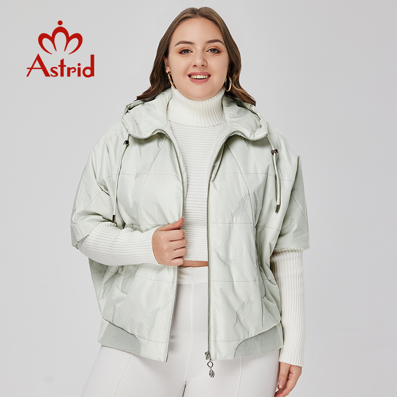 Astrid-파카 루즈핏 짧은 패딩 후드 코트 여성용, - Embroidery Quilting 리뷰 및 가격